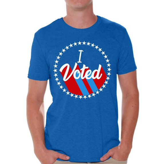 Awkward Styles Political Shirt for Men I Voted Shirt Election 2020 Support Democracy Clothing for Men Voter T Shirt USA 2020 Election United States Mens Shirt