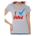 thumbnail image 1 of Awkward Styles Political Shirt for Women I Voted Check Mark Shirt Election 2020 Support Democracy Clothing for Ladies Voter T Shirt USA 2020 Election United States Women's Shirt, 1 of 4