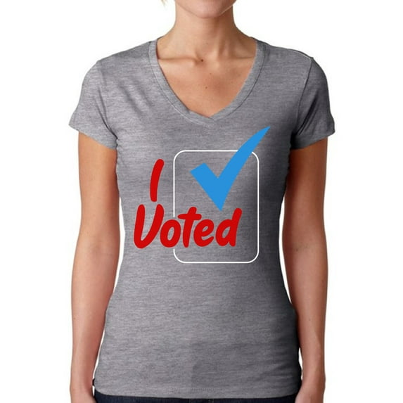 Awkward Styles Political Shirt for Women I Voted Check Mark V-Neck Shirt Election 2020 Support Democracy Clothing for Ladies Voter V neck Shirt USA 2020 Election United States Women's Shirt