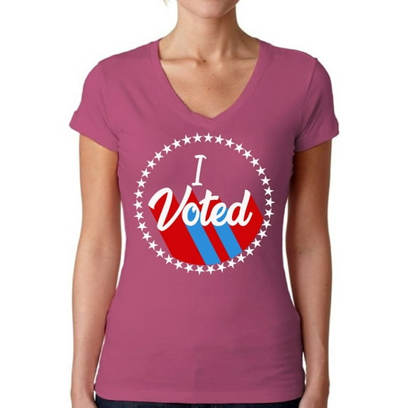 Awkward Styles Political Shirt for Women I Voted V-Neck Shirt Election 2020 Support Democracy Clothing for Ladies Voter V neck Shirt USA 2020 Election United States Women's Shirt