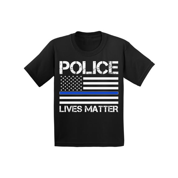 Awkward Styles Political Shirt for Kids Police Lives Matter Shirt Justice for Police Youth T Shirt Police Shirt USA Flag