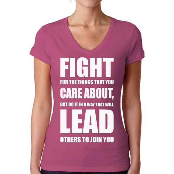 Awkward Styles Political Shirt for Women Fight for The Things V-Neck Shirt Motivational Political Ladies V Neck T Shirt Support Human Rights T-shirt