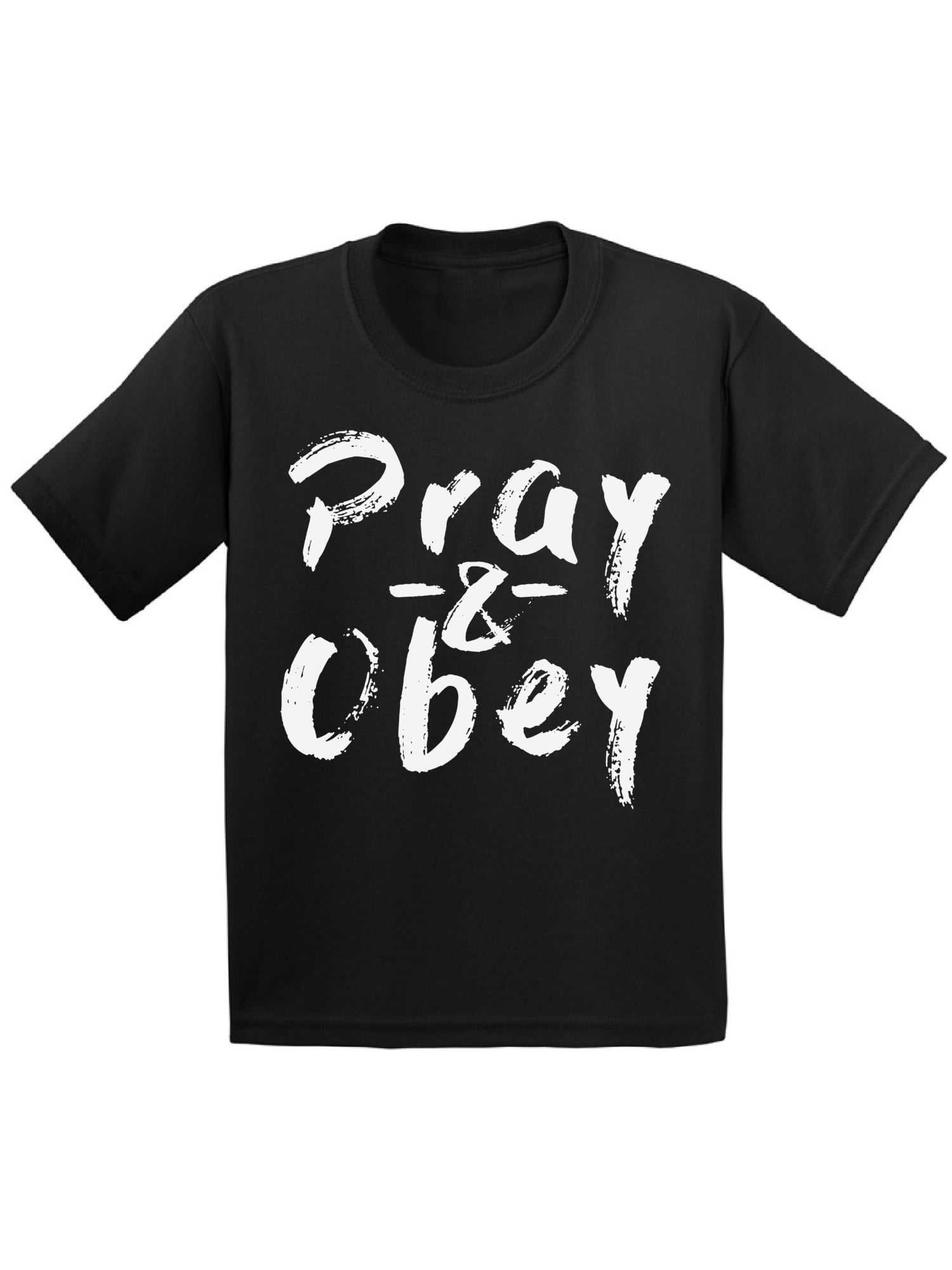 Awkward Styles Pray and Obey Youth T Shirt Christian T Shirt for Boys