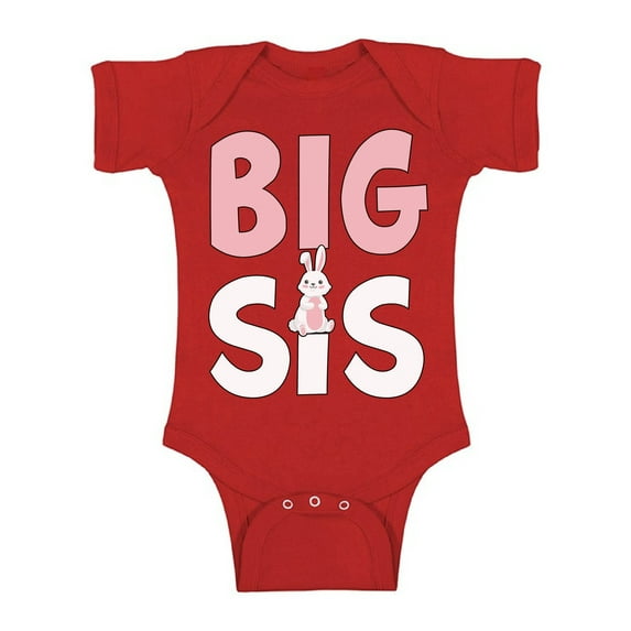Awkward Styles Pregnancy Reveal Bodysuit Short Sleeve Big Sis Romper Big Sister Romper Pregnancy Announcement One Piece Top Baby Announcement Baby Romper Bunny Bodysuit for Girls Big Sis One Piece