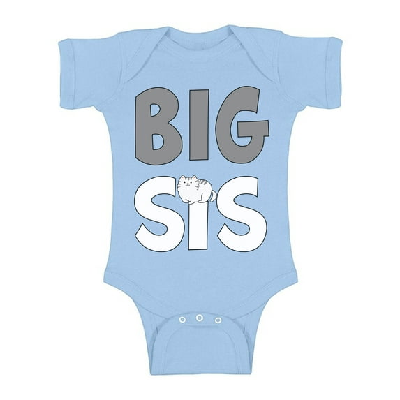 Awkward Styles Pregnancy Reveal Bodysuit Short Sleeve Big Sis Romper Big Sister Romper Pregnancy Announcement One Piece Top Baby Announcement Baby Romper Cat Bodysuit for Girls Big Sis One Piece