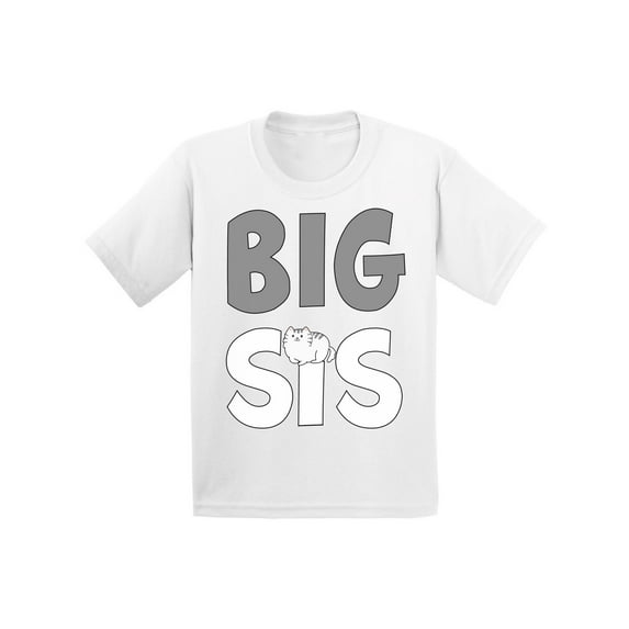 Awkward Styles Pregnancy Reveal Tshirt Cat Infant Shirt Big Sister Cat Clothing Big Sister Shirt Baby Announcement Shirts for Girls Cat T Shirt for Baby Girls Big Sis T-Shirt Cat Shirts for Sister