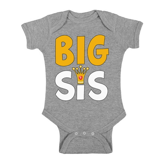 Awkward Styles Princess Baby Bodysuit Short Sleeve Crown Romper Top Big Sister Romper One Piece Big Sister Romper Baby Announcement Romper for Little One Cute Baby Clothing for Girls Kids Gifts