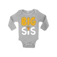 thumbnail image 1 of Awkward Styles Princess Romper Baby Bodysuit Long Sleeve Big Sister Romper Baby Announcement Crown Romper for Baby Girls Bodysuit for Little One Cute Baby Clothing for Girls Big Sister Outfits, 1 of 4