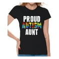 thumbnail image 1 of Awkward Styles Proud Autism Aunt Tshirt for Women Autistic Pride Autism Awareness Family Shirts Autism Gifts for Women Autism Awareness Shirts for Her Family Autism T Shirts Autism Gifts for Aunt, 1 of 4