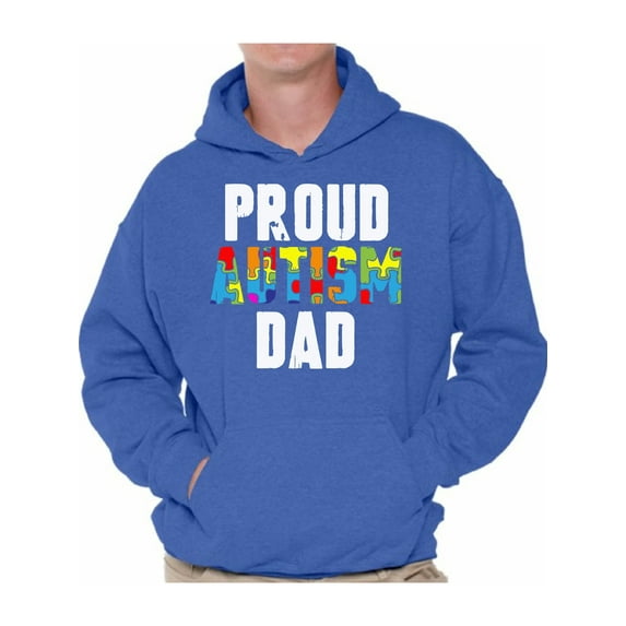 Awkward Styles Proud Autism Dad Hoodie Autism Awareness Dad Sweatshirt Autism Gifts Autistic Spectrum Awareness Sweatshirt Proud Dad Autistic Support Sweater for Men Autism Awareness Hooded Top