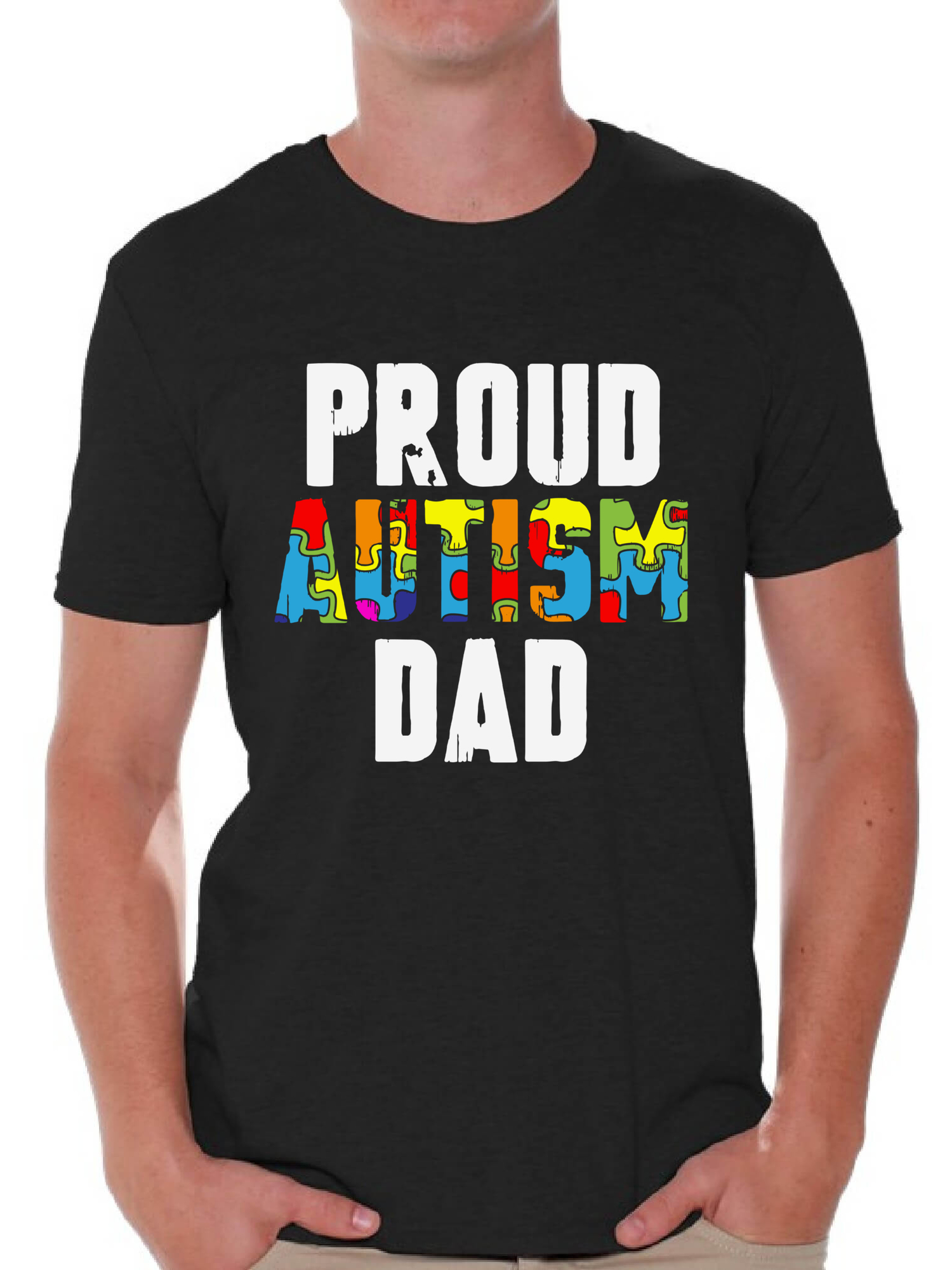 Awkward Styles Proud Autism Dad Shirts Autism Awareness Dad T-shirt Autism Gifts for Him Autistic Spectrum Awareness Tshirt Proud Dad Autistic Support Shirts for Men Autism Awareness T Shirt - image 1 of 4