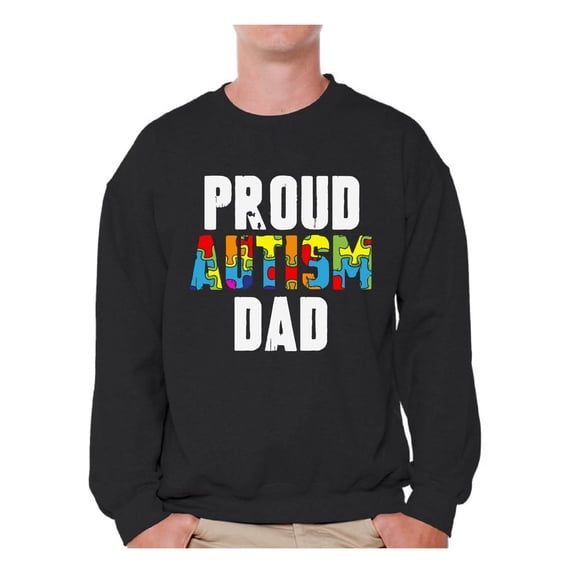 Awkward Styles Proud Autism Dad Sweatshirt Autism Awareness Sweater Autism Gifts Autism Dad Autistic Spectrum Awareness Sweatshirt Proud Dad Autistic Support Sweater for Men