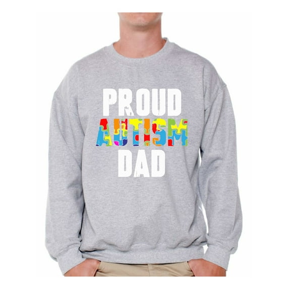 Awkward Styles Proud Autism Dad Sweatshirt Autism Awareness Sweater Autism Gifts Autism Dad Autistic Spectrum Awareness Sweatshirt Proud Dad Autistic Support Sweater for Men