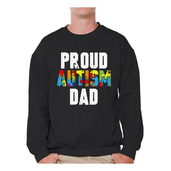 Awkward Styles Proud Autism Dad Sweatshirt Autism Awareness Sweater Autism Gifts Autism Dad Autistic Spectrum Awareness Sweatshirt Proud Dad Autistic Support Sweater for Men
