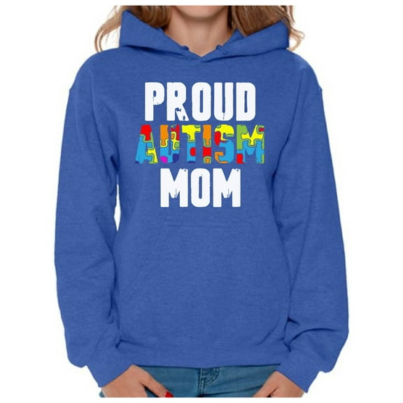 Awkward Styles Proud Autism Mom Hoodie Autism Awareness Sweatshirt Autism Gifts Autistic Spectrum Awareness Sweatshirt Proud Mother Autistic Support Sweater for Women Autism Awareness Hooded Top