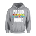 thumbnail image 1 of Awkward Styles Proud Autism Uncle Hooded Sweatshirt Autism Awareness Hoodie Family Autism Support Sweaters Autism Hoodie Sweatshirt for Men Autism Awareness Gifts for Uncle Autism Uncle Hoodie, 1 of 5