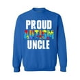thumbnail image 1 of Awkward Styles Proud Autism Uncle Sweatshirt Autism Awareness Sweater Autism Uncle Sweatshirt Autism Awareness Gifts Autism Sweater for Men Family Autism Sweatshirts Support Sweater Gifts for Uncle, 1 of 5