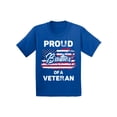 thumbnail image 1 of Awkward Styles Proud Brother of a Veteran Toddler Shirt 4th of July Party Retro USA Flag T shirt for Brother Patriotic Kid Gifts Pro America Brother Tshirt Made in USA 4th July Brother T-shirt, 1 of 4