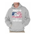 thumbnail image 1 of Awkward Styles Proud Dad of a Veteran Men Hoodie One Nation 4th of July Hooded Sweatshirt for Dad Patriotic Gifts Proud Dad Hooded Sweater Made in the USA Veterans Hoodie for Dad American Pride, 1 of 4