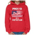 thumbnail image 1 of Awkward Styles Proud Daughter of a Veteran Women Hoodie 4th of July Gifts Retro American Flag Hooded Sweatshirt for Daughter I'm American Proud Daughter Hooded Sweater Daughter Gifts, 1 of 4