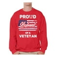 thumbnail image 1 of Awkward Styles Proud Husband of a Veteran Crewneck Made in the USA Patriotic Husband Sweater United States of America Veteran Sweatshirt for Husband Superhero Vintage Flag Husband Crewneck, 1 of 4