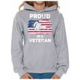 thumbnail image 1 of Awkward Styles Proud Mom of a Veteran Hoodie 4th of July Gifts USA Flag Hooded Sweater for Mom Love America Veteran Mom Sweatshirt Red White and Blue Patriotic Hooded Sweatshirt for Mom USA Pride, 1 of 4