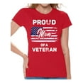 thumbnail image 1 of Awkward Styles Proud Mom of a Veteran Women T Shirt for Mom Veteran Clothing Collection Gifts American Army Tshirt for Women US Army Ladies Shirt Veteran Ladies Shirt American Proud Mom T-Shirt, 1 of 4
