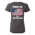 thumbnail image 1 of Awkward Styles Proud Sister of a Veteran Women Shirt I'm American Vintage USA Flag T shirt for Sister 4th of July Gifts Proud Sister Tshirt Red White and Blue USA Veteran Print on the Back Only, 1 of 4