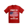 thumbnail image 1 of Awkward Styles Proud Son of a Veteran Youth Shirt USA Pride USA Veteran T shirt for Kids Veterans Day Proud Son Tshirt for Boys United States of America Retro USA Flag Kids T-shirt, 1 of 4