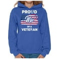 thumbnail image 1 of Awkward Styles Proud Wife of a Veteran Women Hoodie One Nation USA Patriotic Hooded Sweatshirt for Wife Independence Day Retro USA Flag Wife Hooded Sweater Wife Gifts Veteran Hoodie for Wife, 1 of 4