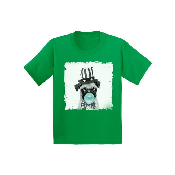 Awkward Styles Pug Clothing Childrens Outfit Baby Pug Chewing Gum Shirt Pug Lovers Lovely Gifts for Kids Animal Youth Shirt Puppy Dog Shirts Animal Lovers Clothes Kids T Shirt Gifts for Kids