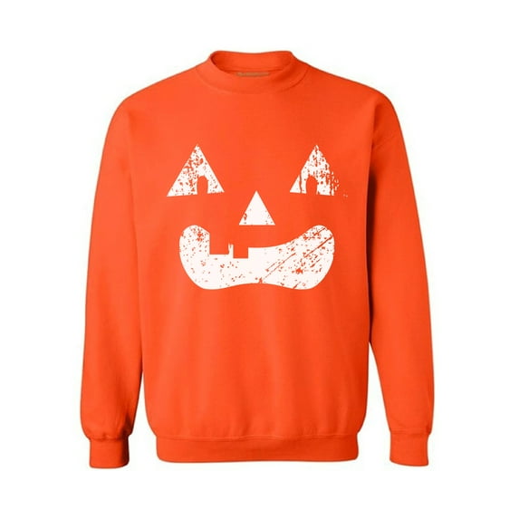 Awkward Styles Pumpkin Face Sweatshirt Halloween Sweater for Men and Women Dia de los Muertos Gifts Halloween Pumpkin Sweatshirt Trick or Treat Sweater Spooky Halloween Gifts Pumpkin Sweatshirt
