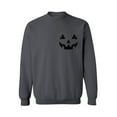 thumbnail image 1 of Awkward Styles Pumpkin Face Sweatshirt for Men Women's Halloween Sweater Spooky Sweater Jack-O'-Lantern Pumpkin Sweatshirt Pumpkin Sweater for Halloween Scary Outfit Funny Halloween Gifts Unisex, 1 of 5