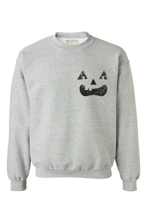 Pumpkin Face Sweatshirt for Men Women's Halloween Sweater Spooky Sweater Jack-O'-Lantern Pumpkin Sweatshirt Pumpkin Sweater for Halloween Scary Outfit Funny Halloween Gifts Unisex