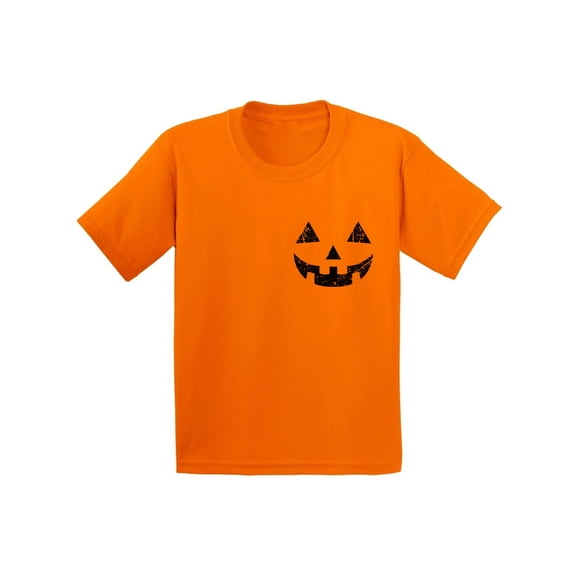 Awkward Styles Pumpkin Face Tshirt Halloween Pumpkin Shirt Pumpkin T-Shirt Halloween Shirts for Kids Spooky Gifts Halloween Yotuh Tshirt Pumpkin Face Shirt Jack-O'-Lantern Tshirt Funny Halloween Shirt