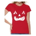 thumbnail image 1 of Awkward Styles Pumpkin Face Tshirt Halloween Pumpkin T Shirt Halloween Shirts for Women Dia de los Muertos Gifts for Her Day of the Dead Party Outfit Trick or Treat Gifts Spooky Pumpkin Women's Shirt, 1 of 4