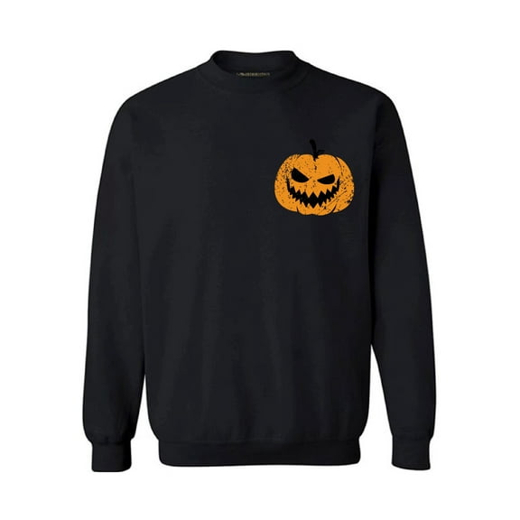 Awkward Styles Pumpkin Patch Sweatshirt Halloween Sweater for Men Halloween Gifts for Women Halloween Pocket Sweatshirt Spooky Outfit Jack-O'-Lantern Pocket Sweater Scary Pumpkin Face Sweatshirt