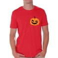 thumbnail image 1 of Awkward Styles Pumpkin Patch Tshirt Jack-O'-Lantern Pocket Shirt Halloween Shirt for Men Spooky Outfit Scary Gifts for Him Pumpkin Face T Shirt Jack-O'-Lantern Pumpkin Shirt Men's Halloween Tshirt, 1 of 4