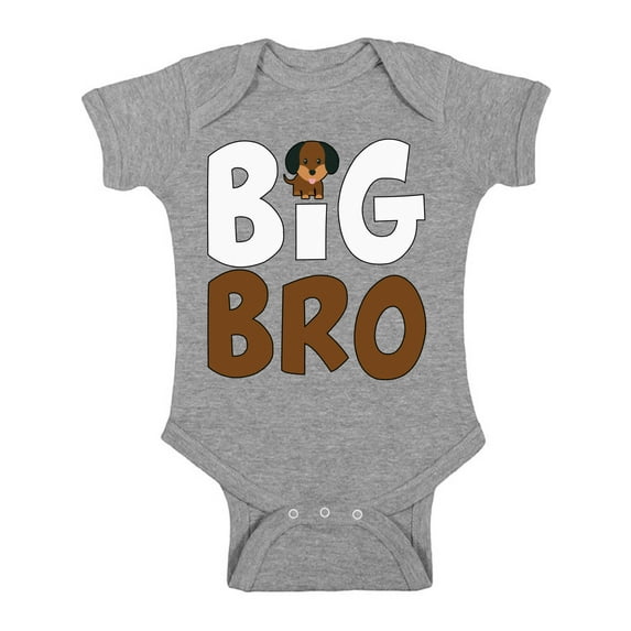 Awkward Styles Puppy Bodysuit Short Sleeve Big Brother Outfit Dog Clothing Pregnancy Announcement Romper for Newborn Baby Big Bro One Piece Top Dog Clothes Collection Dog Romper Baby Items for Boys