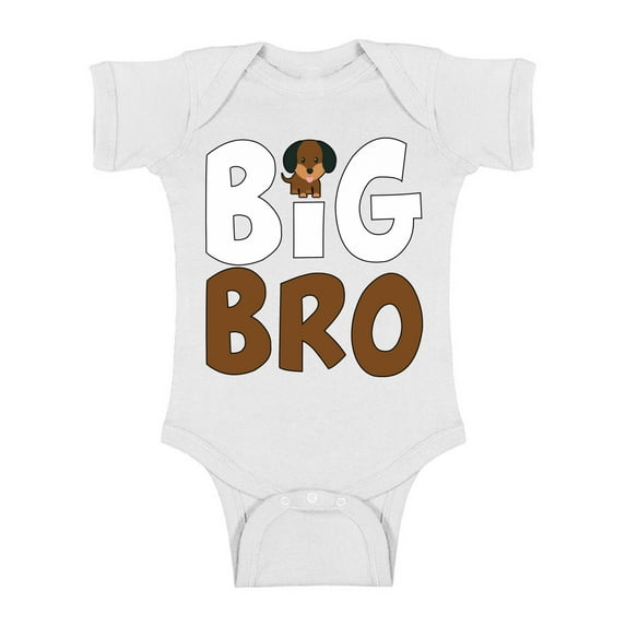 Awkward Styles Puppy Bodysuit Short Sleeve Big Brother Outfit Dog Clothing Pregnancy Announcement Romper for Newborn Baby Big Bro One Piece Top Dog Clothes Collection Dog Romper Baby Items for Boys