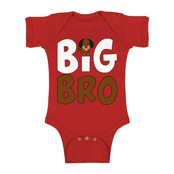 Awkward Styles Puppy Bodysuit Short Sleeve Big Brother Outfit Dog Clothing Pregnancy Announcement Romper for Newborn Baby Big Bro One Piece Top Dog Clothes Collection Dog Romper Baby Items for Boys