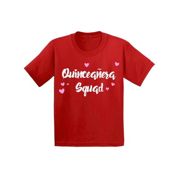 Awkward Styles Quinceanera Squad Shirt for Youth Quinсe Anos Shirts for Girls Birthday Girl Shirt Birthday Gifts for Teens I am 15 T-Shirt for Her Quinceanera Party Clothing White Print Teen Party
