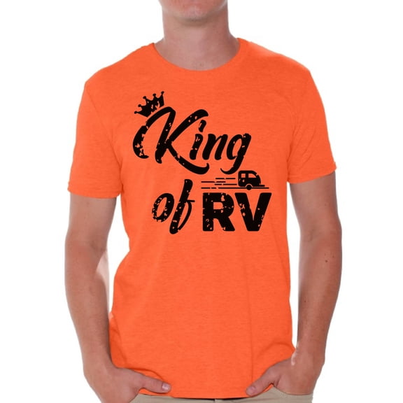Awkward Styles RV King T-Shirt for Men RV Clothing for Dad RV King Recreational Vehicle RV Trip Accessories Camping Lovers Gifts Camping Clothes for Him Camper Shirts for Men King Shirt for Men
