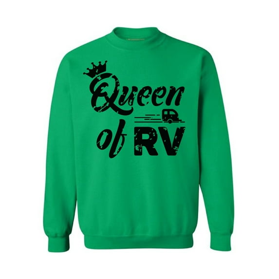 Awkward Styles RV Queen Sweater RV Clothing for Campers RV Trip Accessories RV Queen Crewneck for Women Camping Lovers Gifts Stylish Clothes for Her Camper Cute Ladies Crewneck Sweater for Queens