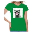 thumbnail image 1 of Awkward Styles Raccoon Blowing Gum T Shirt Animal Clothes T-Shirt for Woman Funny Animal Lovers Gifts for Her Raccoon Clothing Raccoon T Shirt Cute Animal T Shirt Raccoon Shirt Women T Shirt, 1 of 4