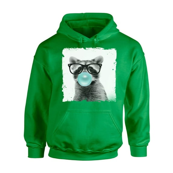 Awkward Styles Raccoon with Blue Gum Animal Themed Clothes Raccoon with Gum Hoodie Animal Hoodie for Woman Funny Animal Gifts Raccoon Clothing Cute Animals Best Unisex Gifts Cute Hoodie Crewneck