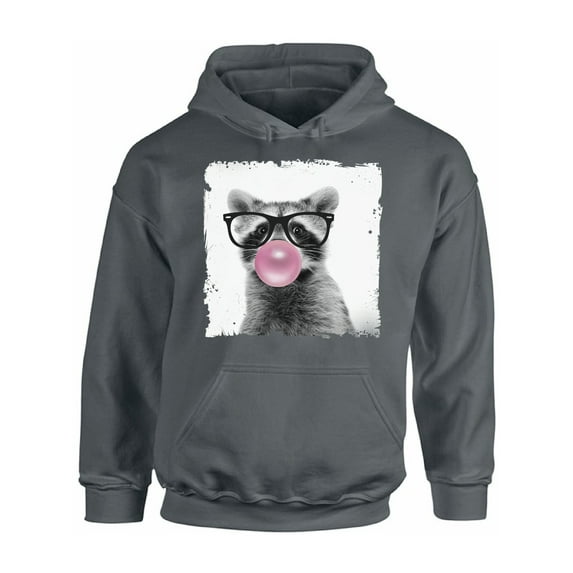 Awkward Styles Raccoon Chewing Gum Animal Themed Clothes Raccoon with Gum Hoodie Animal Hoodie for Woman Funny Animal Gifts Raccoon Clothing Cute Animals Best Unisex Gifts Cute Hoodie Crewneck