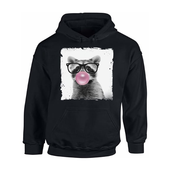 Awkward Styles Raccoon Chewing Gum Animal Themed Clothes Raccoon with Gum Hoodie Animal Hoodie for Woman Funny Animal Gifts Raccoon Clothing Cute Animals Best Unisex Gifts Cute Hoodie Crewneck
