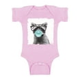 thumbnail image 1 of Awkward Styles Raccoon One Piece Gifts for Baby Bodysuit Raccoon Bodysuit Raccoon Blowing Gum Baby Bodysuit Short Sleeve Cute Raccoon Clothing Blue Mood Baby Boy Clothing Baby Girl Clothing, 1 of 4