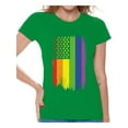 thumbnail image 1 of Awkward Styles Rainbow Ladies T Shirt Lesbian Shirt for Women Gay Shirt for Women Gay Shirt Gay Pride T-Shirt Gay Flag Shirts Gay Flag T Shirt Rainbow Gay T Shirt Cute Ladies Tshirt LGBTQ Clothing, 1 of 4